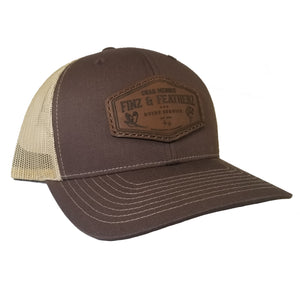 Brown Dark Leather Icon Hat