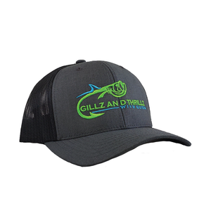G&T Tarpon Hat - Charcoal/ Neon Green